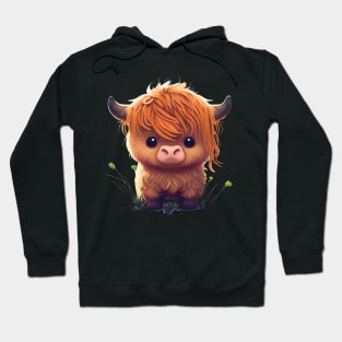 Highland Cow Cute Brown Fluffy Hoodie